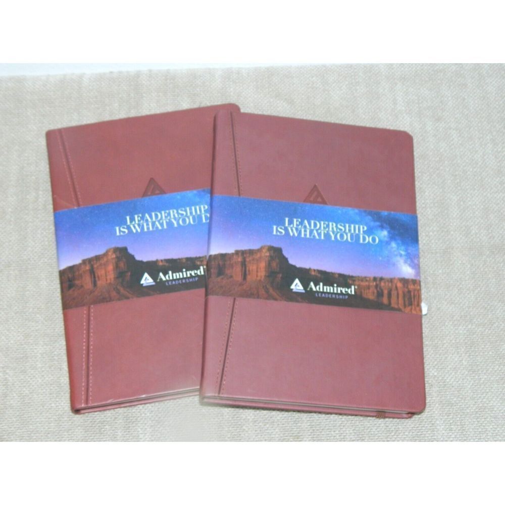 Hardcover Notebook Journal  Vegan Leather Cover  Brown Lined Pages Lot of‎ 2